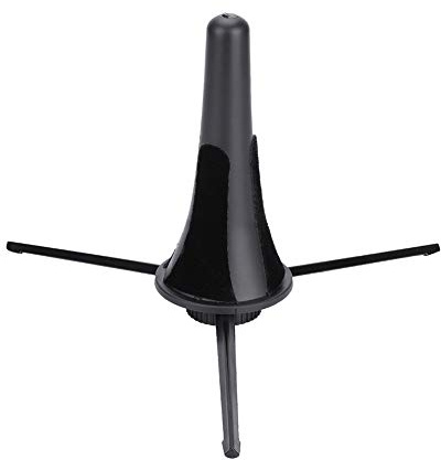 HAOX Support de Clarinette, Pied en Acier Noir, Portable et Pliant, Anti-Rayures pour Clarinette Si bémol