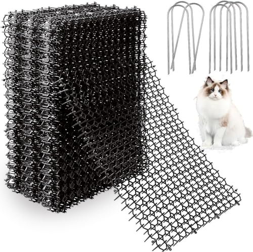 JMIATRY 16 Pezzi Tappetino Repellente per Gatti 20x40CM, Dissuasore per Gatti, Plastica Tappetino Anti Gatto, Anti Gatto Giardino