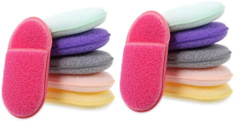 minkissy 12 Stk Hand-in-hand-gesichts Wasch Gesichtspeeling-handschuh Gesichtsschwämme Make-up-entferner-tuch Peeling-gesichtswäscher Reinigungsschwämme Schwamm Gesichtsreiniger Das Gesicht