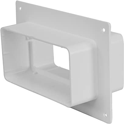 Raccord 220 x 55 mm pour systèmes de ventilation à canal plat – Bride murale en plastique