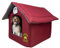 EVE Textile Hundehütte | Katzenhütte | Hundehaus | Katzenhaus | Hundehöhle | Katzenhöhle | Dog House | Cat House | Pet House | Kühlende Hütte | Atmungsaktives Haus | 45x45x45 cm (Rot)