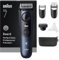 Braun Barttrimmer Serie 7, +6 Zubehörteile, Lebenslang scharfe ProBlade-Klinge, Bis zu 120 Min Akkulaufzeit, 40 Längeneinstellungen, Wasserdicht, Präzisionsrad & Feststelltaste, BT7520, Blau