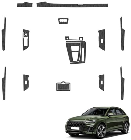 LAINGJINGMEI Compatible con Audi Q5 FY 2018-2025, pegatina Interior de coche, pegatina de Panel de ventana de elevación, caja de cambios, película protectora for salpicadero, accesorio for automóvil(B