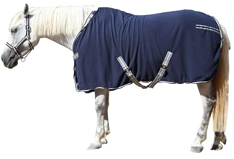 Gallopoff Manta de Secado para Caballo en Forro Polar 300 g/m² – Transpirable, Absorbente y de Secado rápido, Ideal después del Entrenamiento, el baño, en el establo y Durante el Transporte
