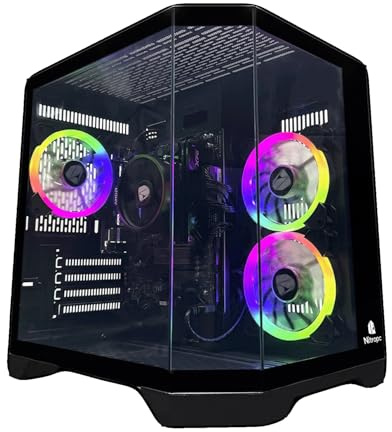 NitroPC - PC Gaming Avanzado (AMD Ryzen 5 3400G 4/8 4.2GHz, RX Vega 11, RAM 16GB, M.2 1TB, Windows 11 Pro, iluminación RGB, WiFi) Ordenador de sobremesa, PC Gamer (Negro)