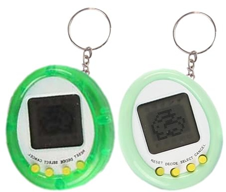 Generisch Porte-clés virtuel pour - Machine électronique pour Animaux de Compagnie de 6,3 x 5,5 x 0,71 cm - Numérique virtuel nostalgique - Porte-clés des années 90