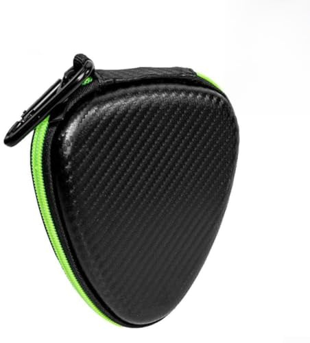 Plektrumhållare gitarrplektrum fodral slitstark EVA-väska för resor – organiserare för musiker tillbehör svart 14 x 13 x 3 cm (svart)