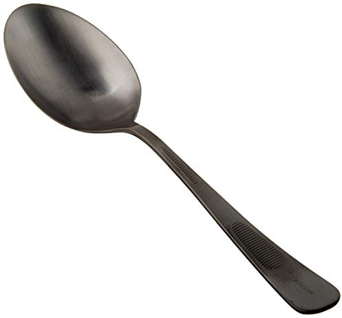 Mercer Culinary 18-8 Stainless Steel Plating Spoon, 9 Inch, Matte Black
