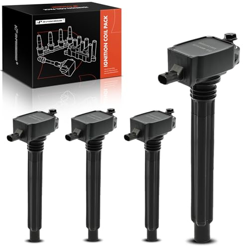 A-Premium Ignition Coil Packs Compatible with Chrysler, Dodge, Fiat & Jeep Vehicles - L4 2.4L - 200 2015-2017, Dart 2013-2016, 500X 2016-2018, Cherokee 2014-2020, Compass 2018-2021, Set of 4