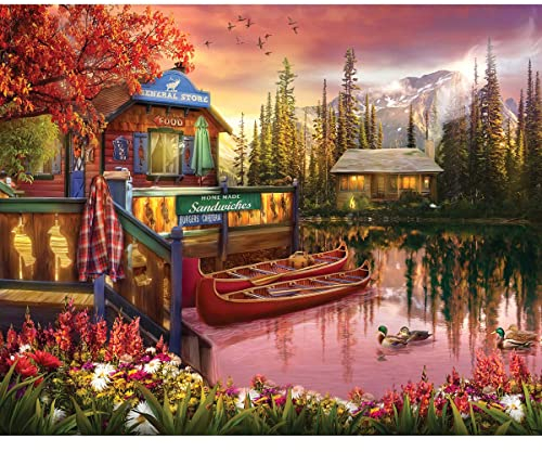 Springbok's 1000 Piece Jigsaw Puzzle Lake Serenity - Made in USA