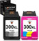 COCCINK 300XL (1 Schwarz, 1 Farbe) Wiederaufbereitete Druckerpatronen Ersatz für HP 300 XL für Envy 100 110 120 Deskjet D2660 D5560 F2480 F4280 F4580 PhotoSmart C4600 C4680 C4780 Drucker