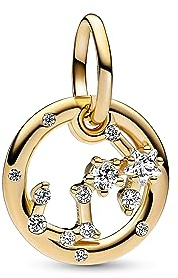 Pandora Moments Scorpio zodiac 14k gold-plated dangle with clear cubic zirconia