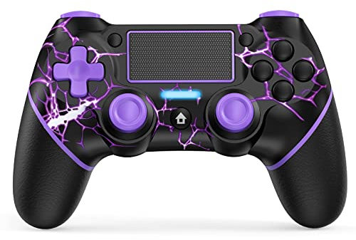 Wireless Controller for PS4, Gamepad Compatible with Playstation 4/Pro/PC, Anti-Slip Joystick with Starry Sky Pattern Design with Touchpad/Motion Motors/6-Axis Sensor/Audio Function