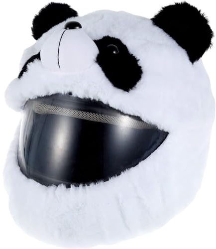 Rolig huvudbonad Panda Hjälmskydd Plysch För De flesta Helhjälmar Tillbehör Roliga åkattraktioner Och Gåvor