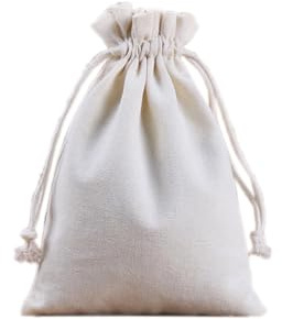 Anevous 5 saquitos de algodón, 20 x 25 cm, con cordón, para rellenar, bolsas para joyas, envoltorios de regalo para cumpleaños, bodas y fiestas, color blanco