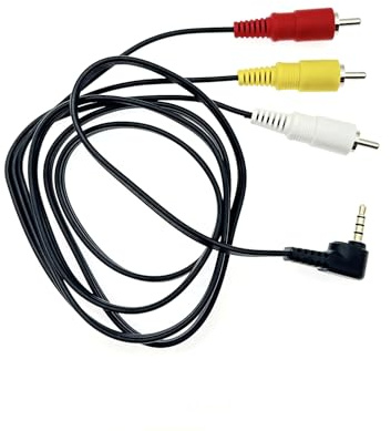 JZK 3.5 mm Stecker auf 3 Cinch-Stecker, Ersatz Audio Video Kabel, Video Eingangskabel, Stereo Video und Audio Anschluss, AV Kabel für Camcorder, Fernseher, Kameras