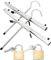 JF HOME BLISS Universal Lockable Ladder Roof Rack Clamps Heavy Duty 2 Pack with Padlocks Secure Ladders and Steps for Cars & Vans Easy Installation Durable Zinc-Plated Steel
