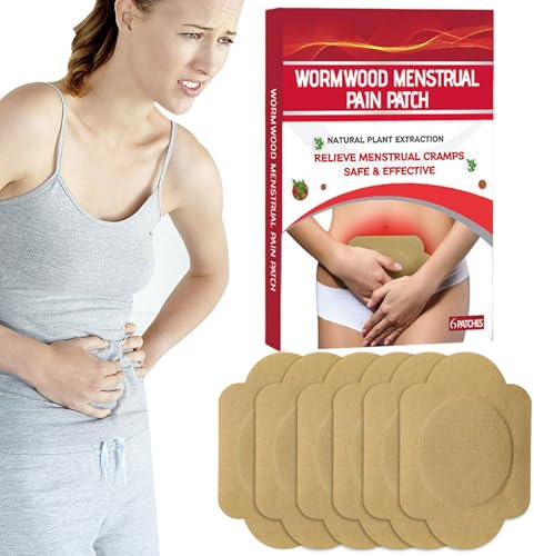 Pad riscaldante per crampi mestruali – 6 cuscinetti riscaldanti mestruali portatili | cuscinetto termico per sollievo da crampi mestruali | cerotti riscaldanti per crampi e sollievo dal disagio, lunga