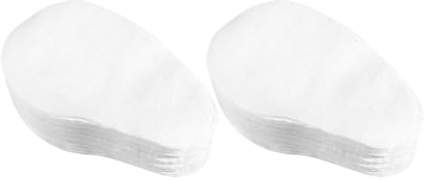 TOPPERFUN Almohadillas Oculares de Papel 100% Algodón en Forma de Mango, 200 Unidades de Color Claro, Parche Portátil para Ojos, Accesorio de Enfermería Práctico para Cuidado Ocular en Casa