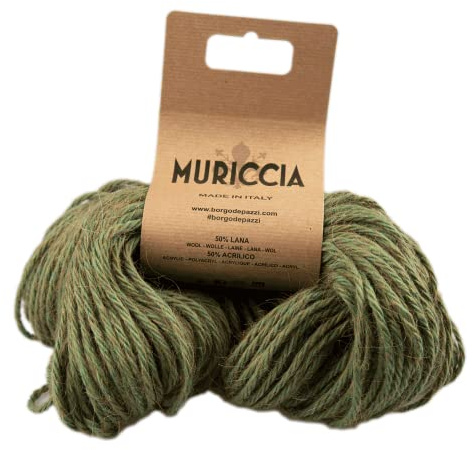 200 grammi di filato Bulky misto lana ideale per ferri e uncinetto (Verde melange 3)