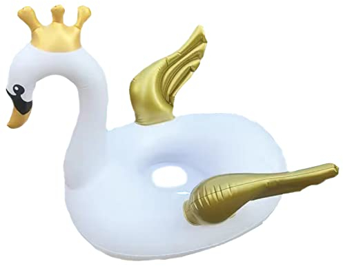 Enfant Bague de Natation, Cartoon Swim Ring, Bague Natation Flottante en Caoutchouc Durable Bague Natation Flottante, Animaux, Bébé Siège De Piscine (Swan (White))