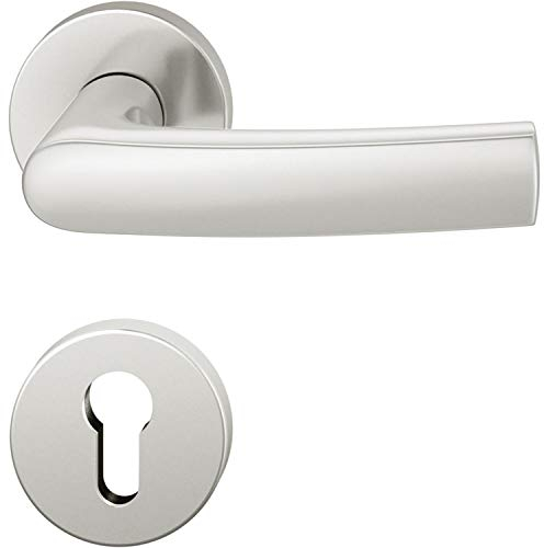 FSB Drückergarnitur 12 1015 ASL auf Rosette PZ, silber eloxiert