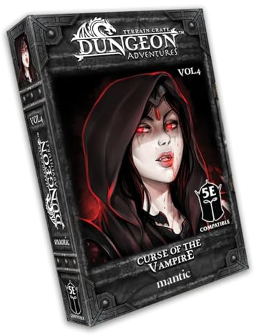 Mantic Brettspiel Terrain Crate Dungeon Adventures Vol 4: Der Fluch des Vampirs MGTC216 - Fantasy, 20 Elemente, Karton, Jugendliche, Erwachsene, 16+ Jahre, 1 Stück