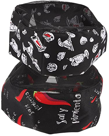 SOIMISS 2piezas Gorros De Chef Gorro De Cocina Redecilla De Malla para Cocineros Restaurantes y Cafeterías