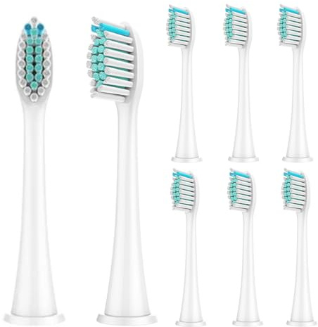 HAMKU 8er-Set weiche Aufsteckbürsten kompatibel mit sonlcare ersatzbürsten – Schallzahnbürsten-Aufsätze für sanfte Reinigung – Ersatzbürsten passend für HX-Modelle, entspricht ProResult, soft