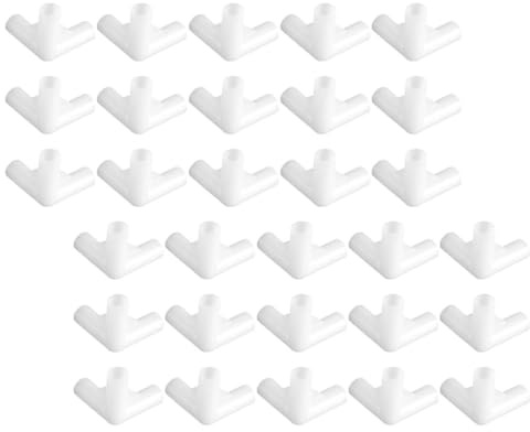 ifundom 30 Pièces Raccords en Plastique Blanc pour Armature de Tente, Accessoires Résistants à l'usure Surfaces et Bords Lisses, Adaptés pour Structure de Tente DIY