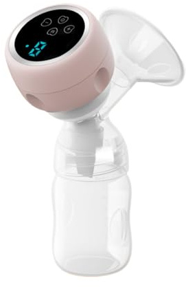 Pompa per latte elettrico - Pompa per latte materno | Estrattore di latte ricaricabile | 4 modalità 9 livelli pompa, dispositivo portatile per allattamento con aspirazione in silicone, design