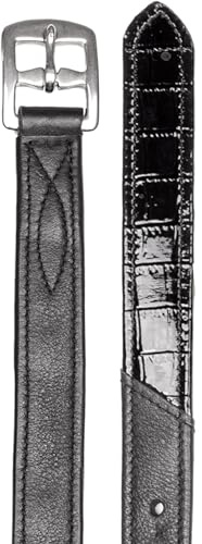 WALDHAUSEN Correa para estribos Kroko, X-Line, negro, 140 cm