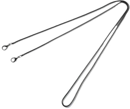 YUSUZH 2 stycken 120 cm/3, mm Ersättningskedjerem metalllänk stängning handväska handtag axelremsväskor för damväskor (svart)