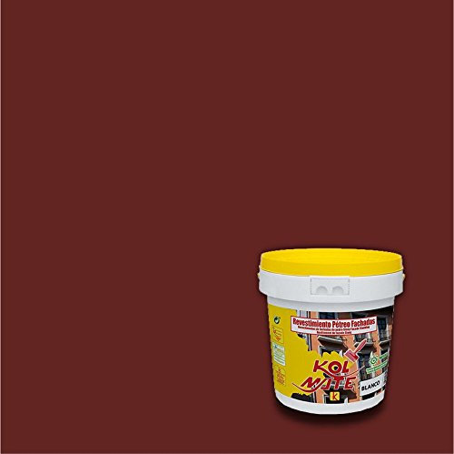 Kolmate Revestimiento Pétreo de Fachadas Pintura especial para fachadas (5 kg., rojo ladrillo)