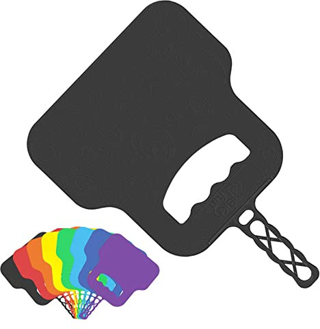 4BIG.Fun Grillfächer Wedel Anzündhilfe Grill BBQ Anmachwedel Kamin Ersatz Fächer Kohle Schwarz