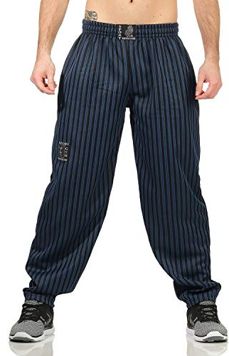 ZARMEXX Pantalon de sport pour homme - Long - Pour jogging, fitness, culturisme, gym, bleu jeans, XXXL