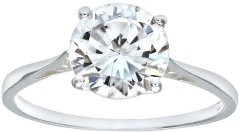 Old English Jewellers Sterling Silver 2.00ct Solitaire Ring - size H to V (K)