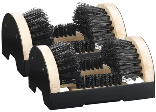Royal Gardineer Schmutzbürsten Schuhe: 2er-Set Schuhputzer, robuste Rundum-Bürste für Garten- & Arbeitsschuhe (Schuhsohlen Bürsten Polierer, Schuhbürste, Poliermaschine)