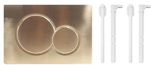 Toilet Dual Flush Actuator Plate 115.770.11.5 Toilet Wall Hung Toilet Flush Plate Fit for Sigma01, Brushed Gold