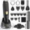 Hatteker Intimate Shaver Man Beard Trimmer Nose Hair Trimmer Electric Body Shaver Men 6-in-1 IPX7 Waterproof Bodygroomer Intimate Area for Chest Legs Armpit Groin Nose (black2)