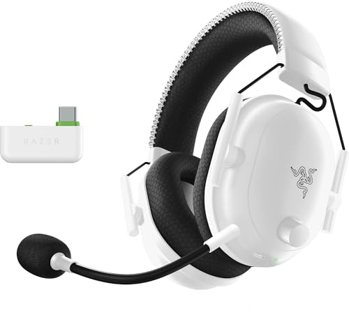 Razer Blackshark V2 Pro (Xbox) - Trådlöst Konsol-headset för E-Sport för Xbox S|X & One (Triforce 50mm Membran, HyperSpeed Wireless 2,4 GHz, avtagbar HyperClear Mikrofon) Vit (Renoverad)