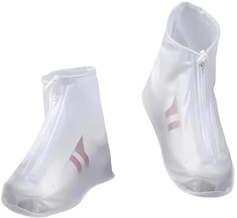 Copriscarpe impermeabili,Antiscivolo per Attività All'Aperto Copriscarpe Impermeabili Riutilizzabili Antiscivolo Copriscarpe Pieghevole Silicone con Zip Adatti per Scuola,Attività All'aperto e Turismo