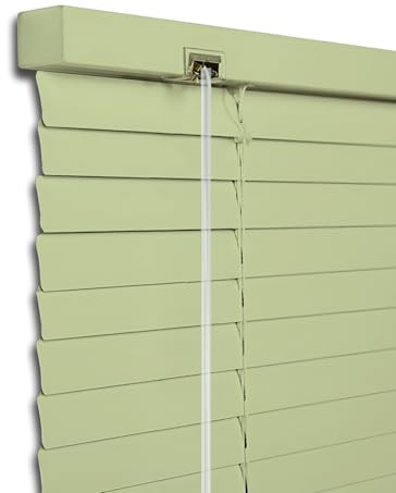 Persiana de Aluminio Anchos de 36 a 240 cm, Privacidad Persiana Veneciana para Ventanas, Lamas de 25 mm Persianas Venecianas, Ajustable Protector de Luz, para Hogar y Oficina(Grass Green)