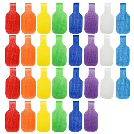 Jazuaiao Fascette stringicavo regolabili in nylon con etichette scrivibili 8 colori per la gestione di più marcatori di filo di etichettatura di cavi