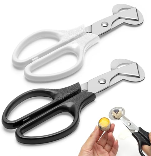 Adecco LLC Pigeon Quail Egg Cutter Scissors Stainless Steel Blades Bird Cutter 2 Pack (Quail Egg Scissor)