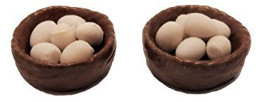 Melody Jane Casa de Muñecas 2 Cestas Bols de Huevos Miniatura 1:12 Accesorio de Cocina