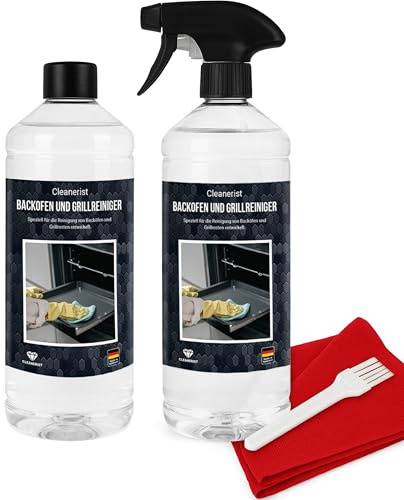 Cleanerist | 2 l ugn och grillrengöring med sprayhuvud | självarbetande rengöringsmedel och fettborttagare | för ugn, spisplatta, bakplåt och grill | löser upp envis smuts