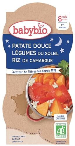 Babybio Bonne Nuit BOL Patates Douces Légumes du Soleil dès 8 Mois 2 x 200g Bio