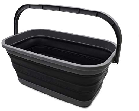 SAMMART Collapsible Bucket (Grey/Black, 1)