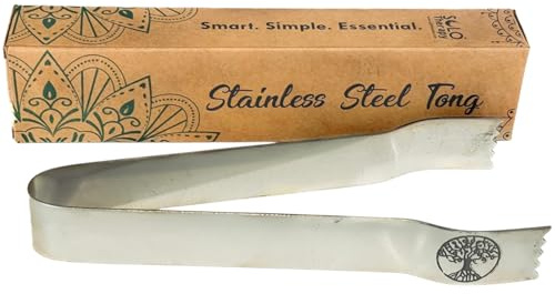 Tongs For Charcoal or Incense, Tree of Life Marked Charcoal Tongs for Incense 5.75L and 0.75W